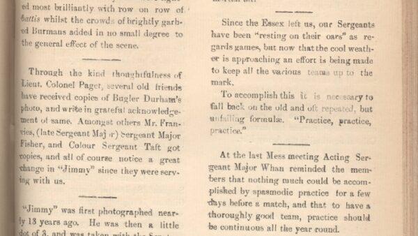 The Bugle, 27 October 1899, p.3045 (courtesy of the DLI Museum) - Copyright © Durham County Record Office.