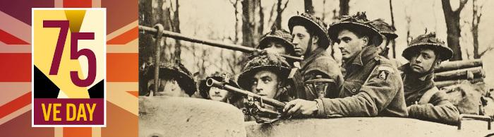 Soldiers from B Company, 9th Battalion Durham Light Infantry in Kangaroo armoured carrier, Germany, late March 1945 (D/DLI Acc: 10050)