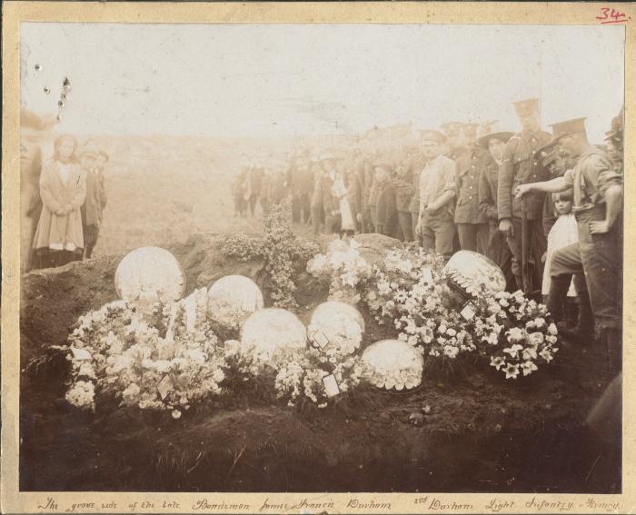 Photograph of grave, 1910 (D/DLI 7/194/12) - Copyright © Durham County Record Office.