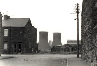 Cooling towers of Consett Steel Works, near Albert Road, Consett, August 1980 (D/X 1536/110) - Copyright Â© Durham County Record Office