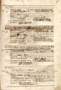 Banns/Marriage entries, Durham, St. Giles, 1778 (EP/Du.SG 12) - Copyright Â© Durham County Record Office.
