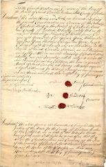 Settlement certificate, 1738 (EP/Du.SO 112/1/1)
