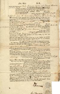Maintenance order against Ignatius Bonomi, 1819 (EP/Du.SO 112/4/128) â€“ Copyright Â© Durham County Record Office.