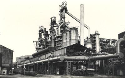 Blast furnaces at Consett Steel Works, c.1980 (ND/De 61/11) - Copyright Â© Durham County Record Office
