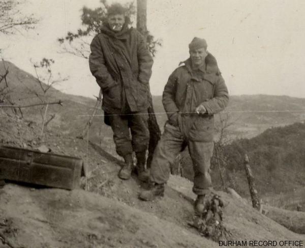 Winter clothing, 1st Battalion DLI, Korea, 1953. Image © Durham Record Office (D/DLI 7/844/5)